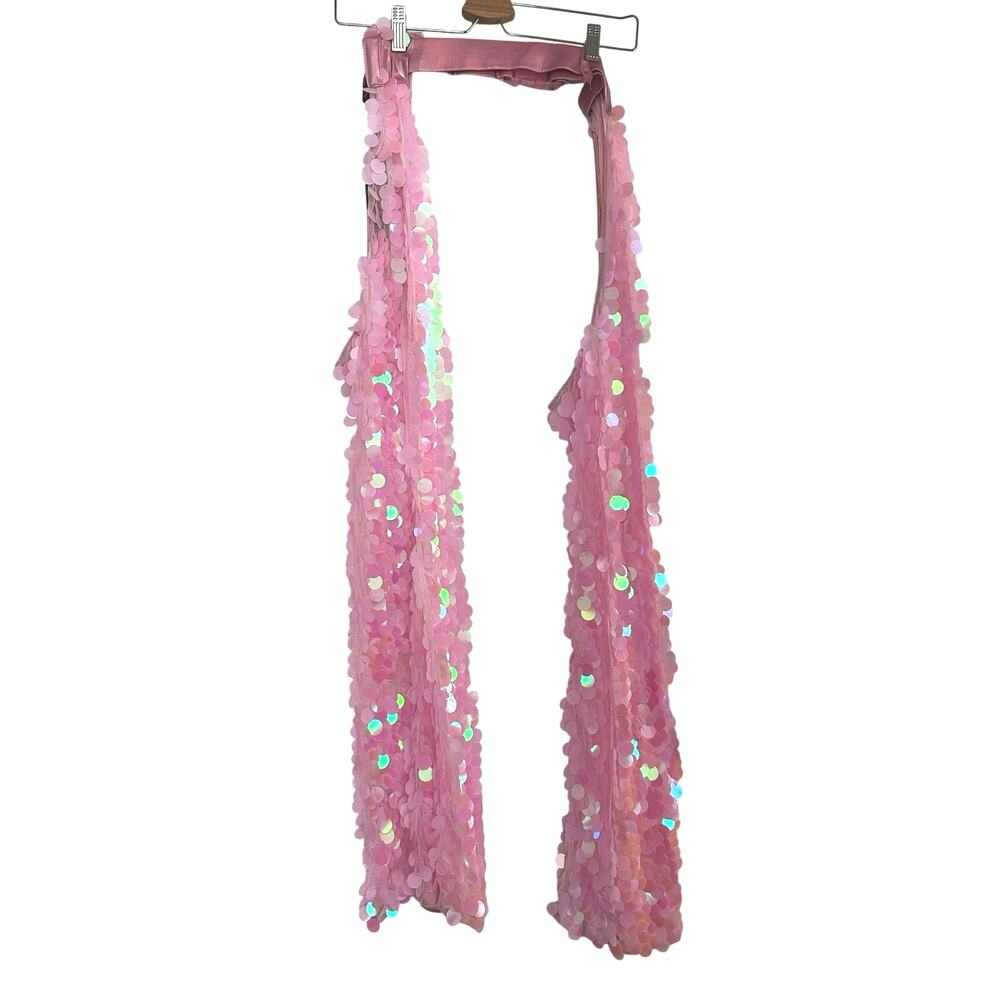 Dolls Kill Club Exx Pink Sequin Chaps - Size XXS - NWT